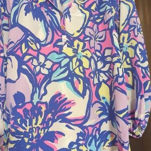 Lilly Pulitzer medium silk shirt